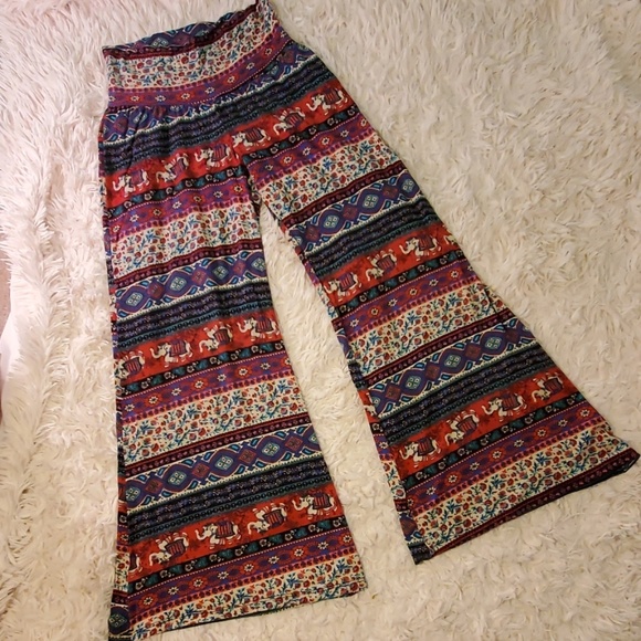 Living Doll Pants - Living Doll Elephant Print Pants Sz S